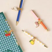 Set Of 2 Pen Clips Lemon & Cherry