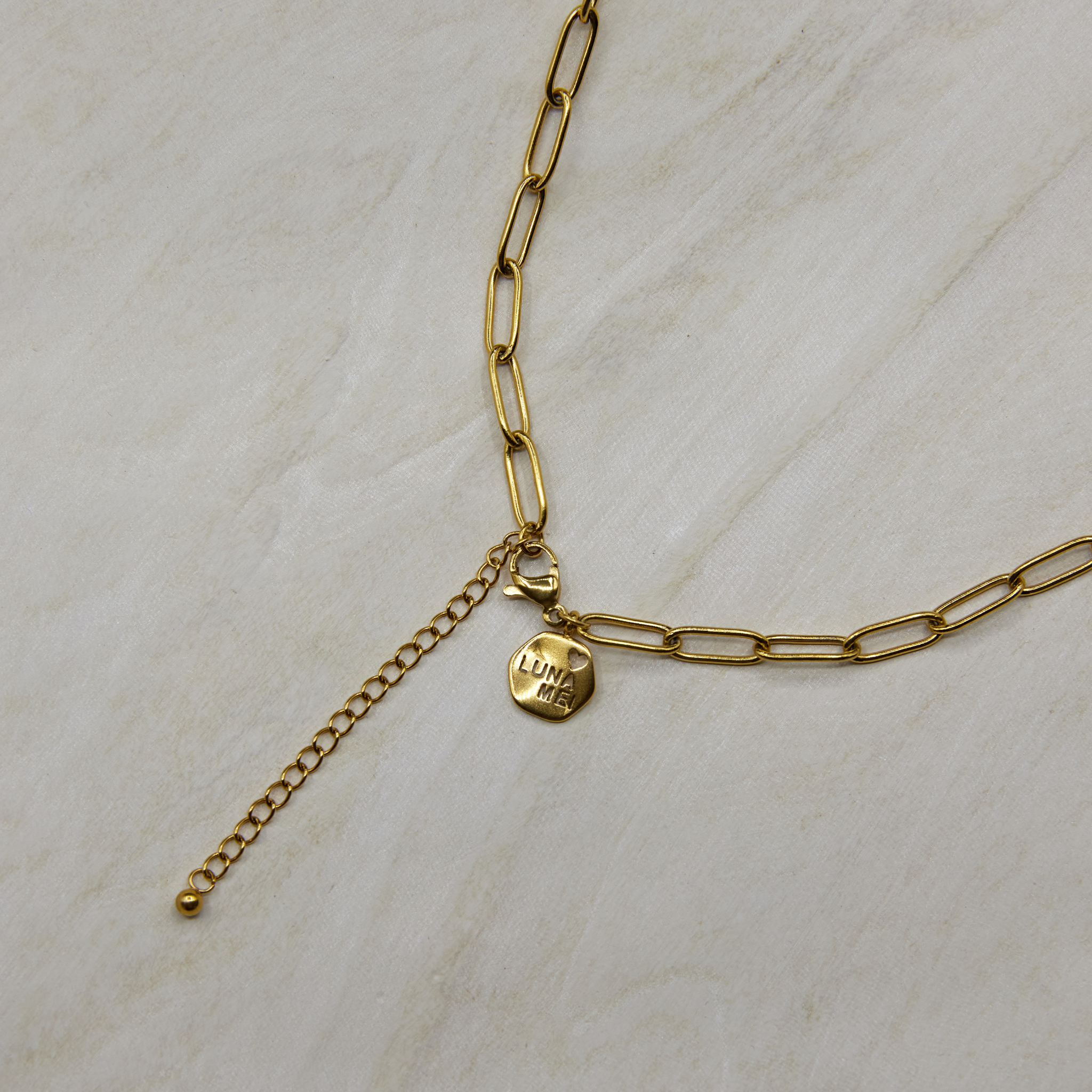 Paperclip Necklace Gold