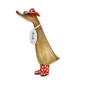 Spotty Hat & Boots Duckling Red