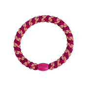 KKNEKKI Original Hair Tie Stripe Faded Rose Electric Pink Glitter