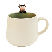 Cow Hanger Mug White & Green