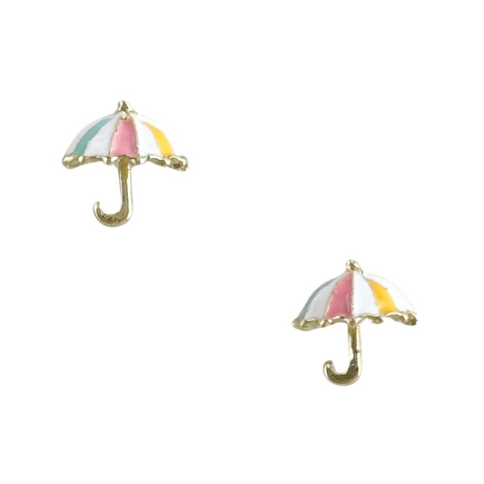 Umbrella Earrings White