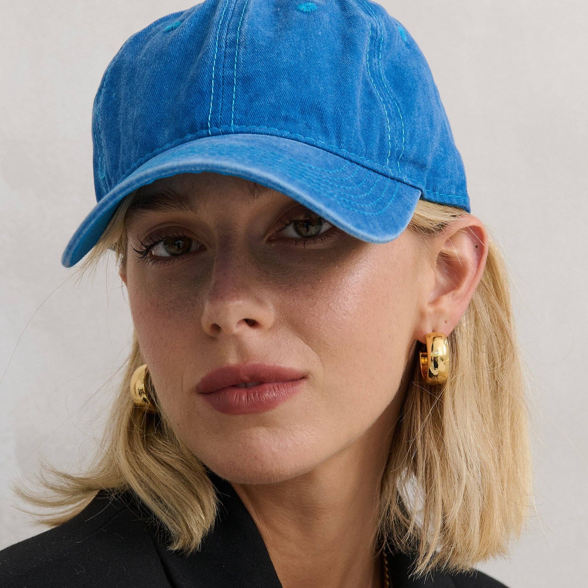 Christina Cotton Baseball Cap Blue