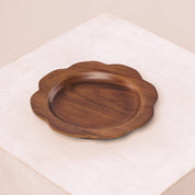 Wooden Scalloped Plate Medium