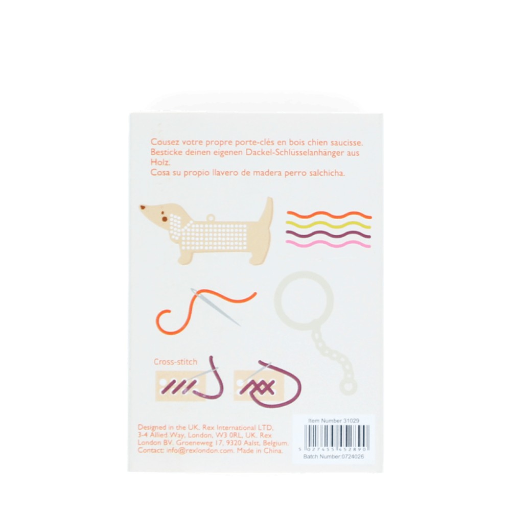 Stitch Your Own Keyring Sausage Dog