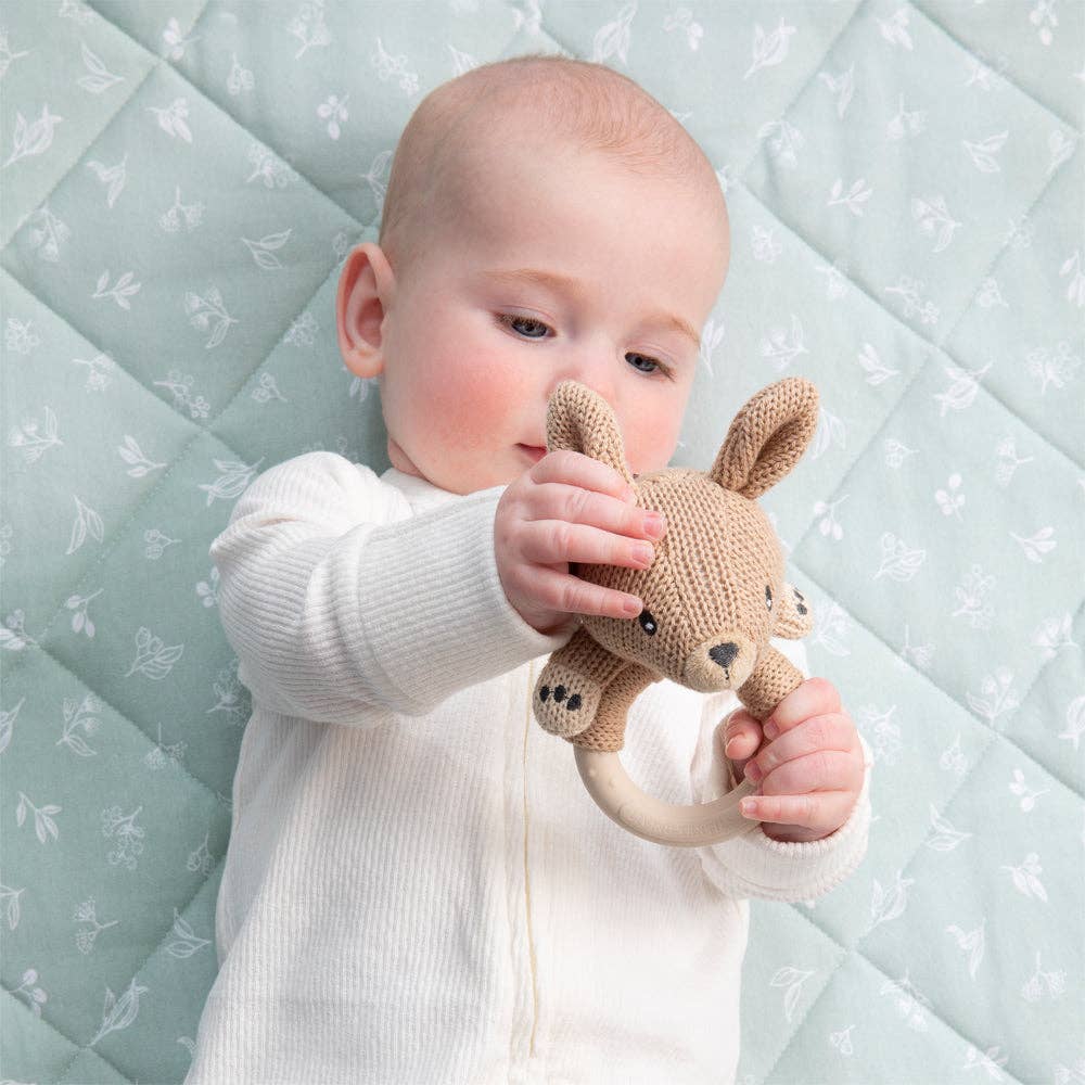Teething Ring Rattle Kangaroo