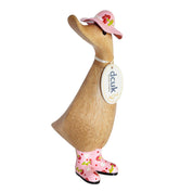 Floral Hat & Boots Duckling Pink