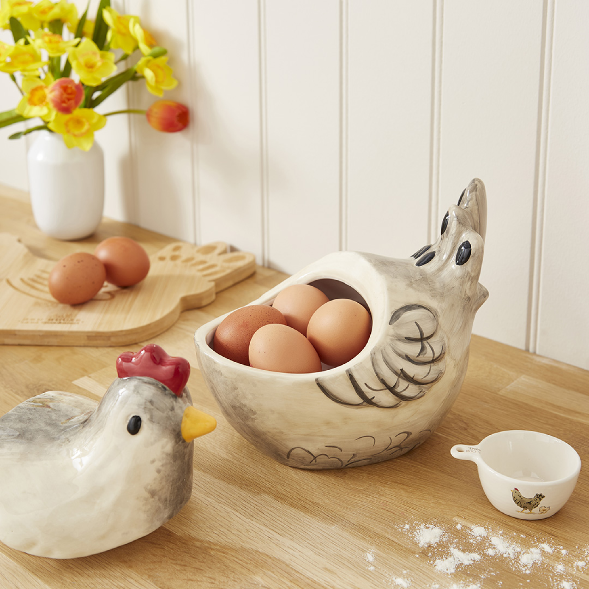 Chicken Shaped Egg Storage Hen House Lane