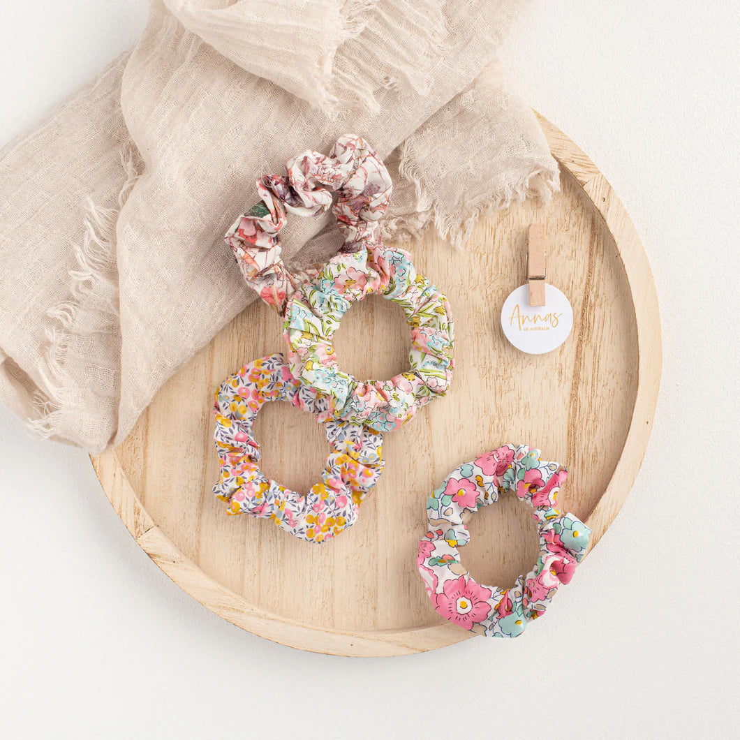 Liberty Print Scrunchie Set Four