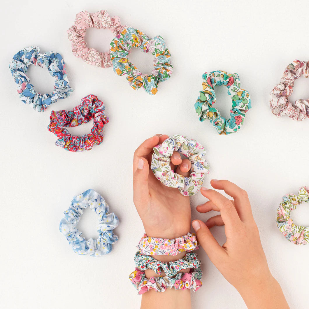 Liberty Print Scrunchie Set Six