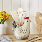 Chicken Shaped Utensil Pot / Vase Hen House Lane