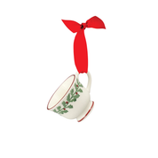 Tiny Holly Tiny Teacup Decoration