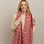 Red Wild Rose Scarf