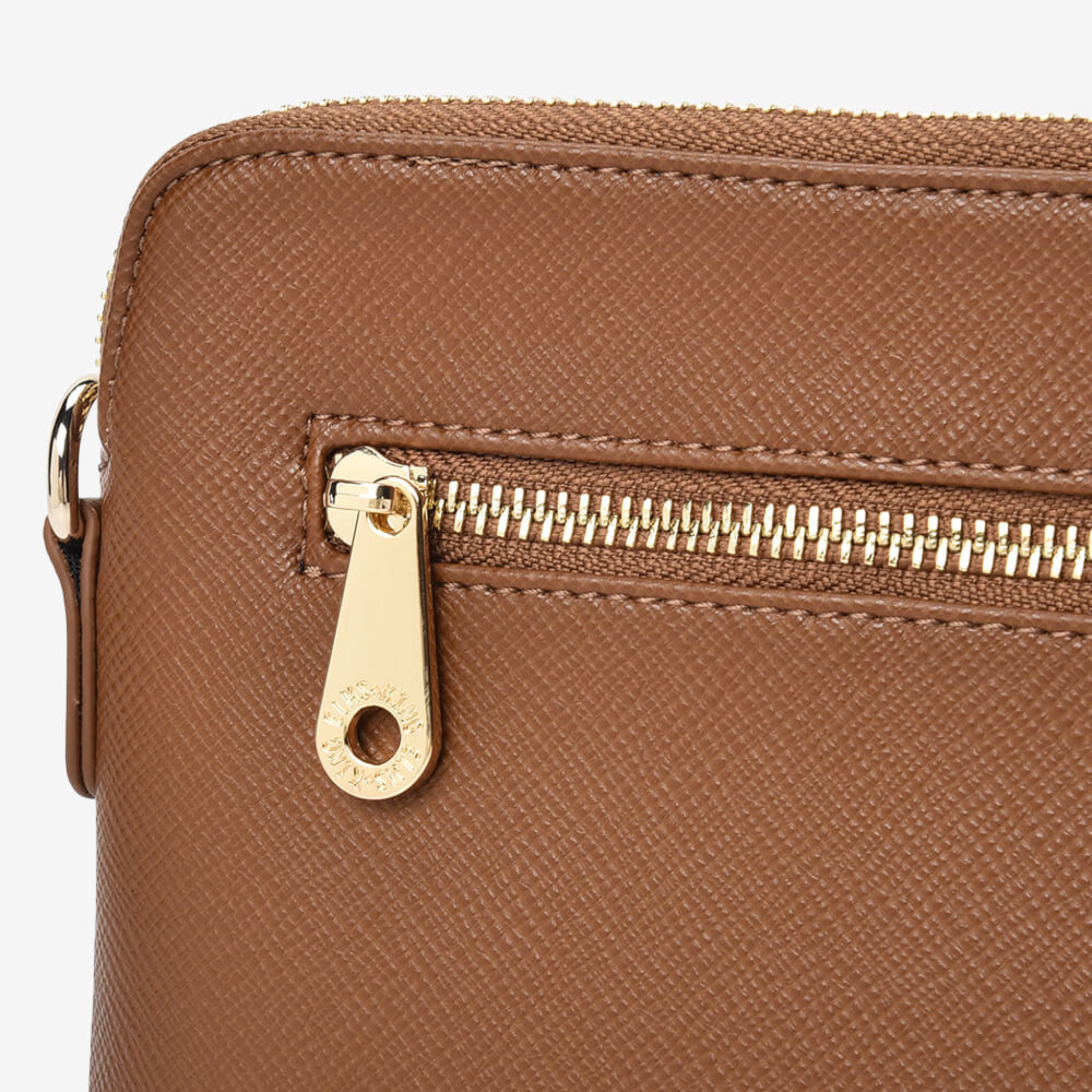 Bowery Crossbody Tan Saffiano