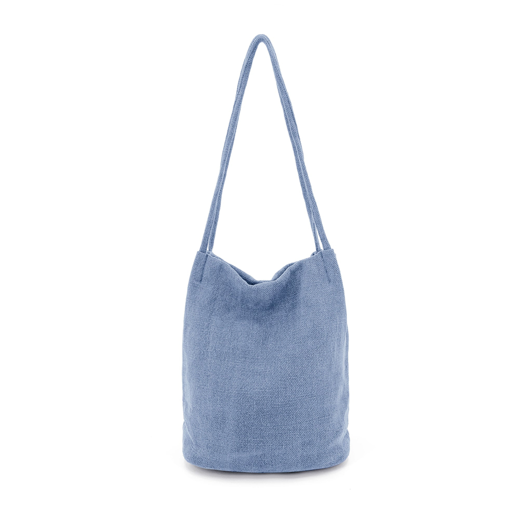 Natural Long Handle Bag Blue