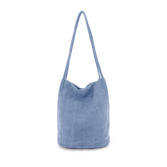 Natural Long Handle Bag Blue