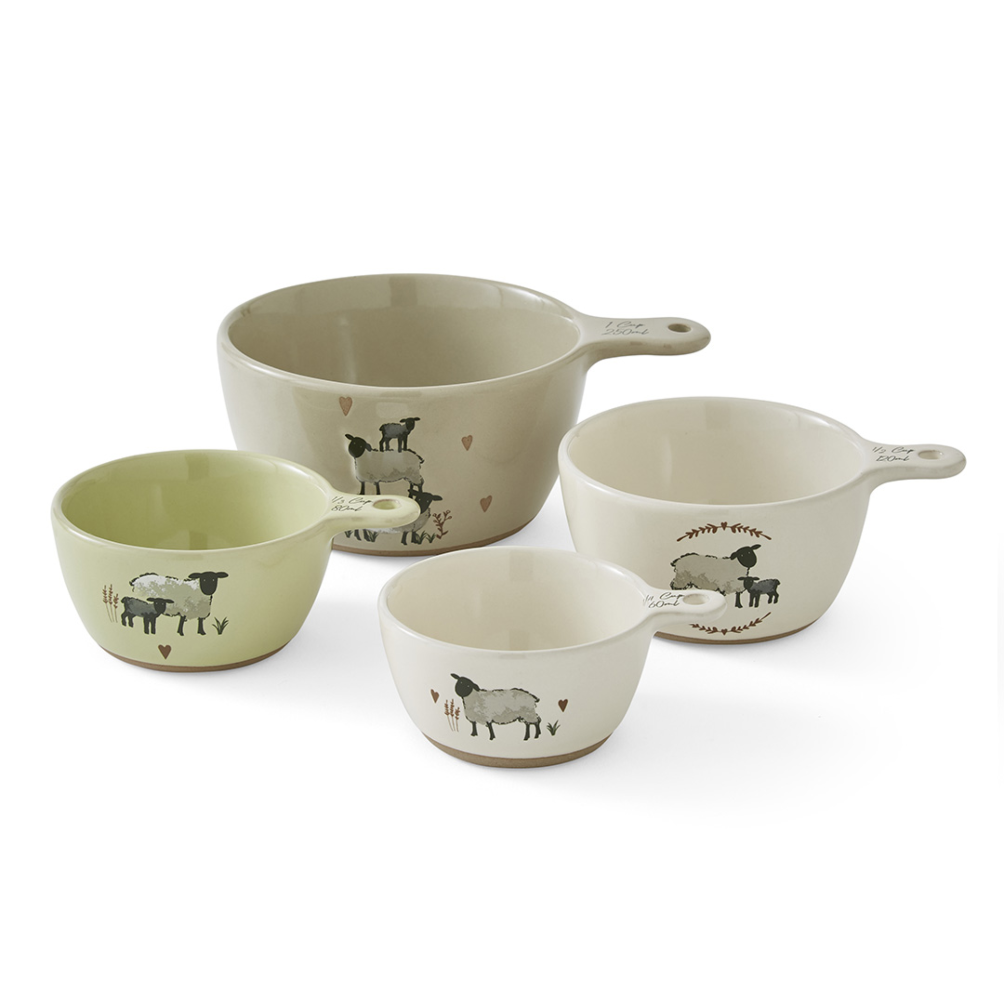 Set of 4 Measuring Cups Highland Sheep