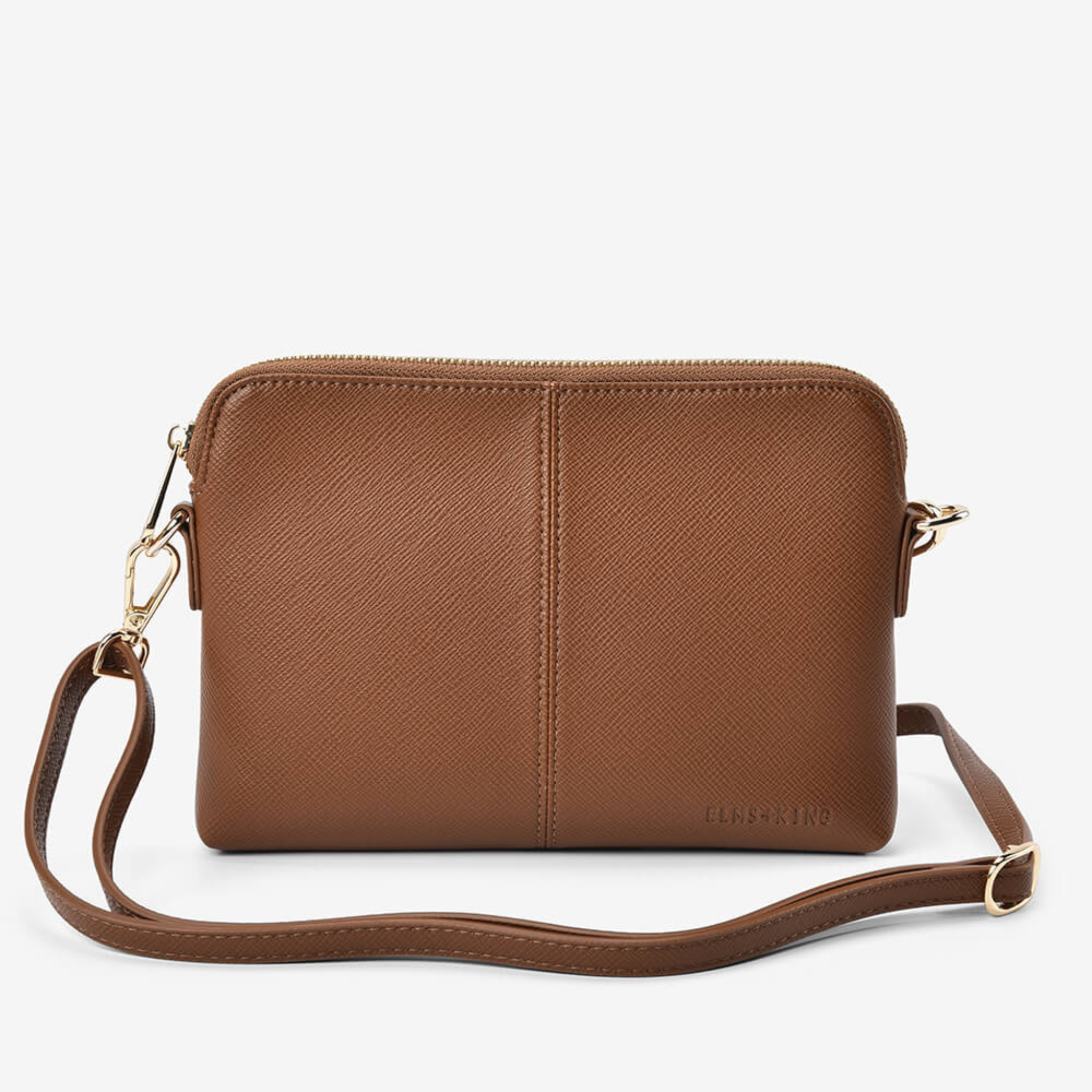 Bowery Crossbody Tan Saffiano