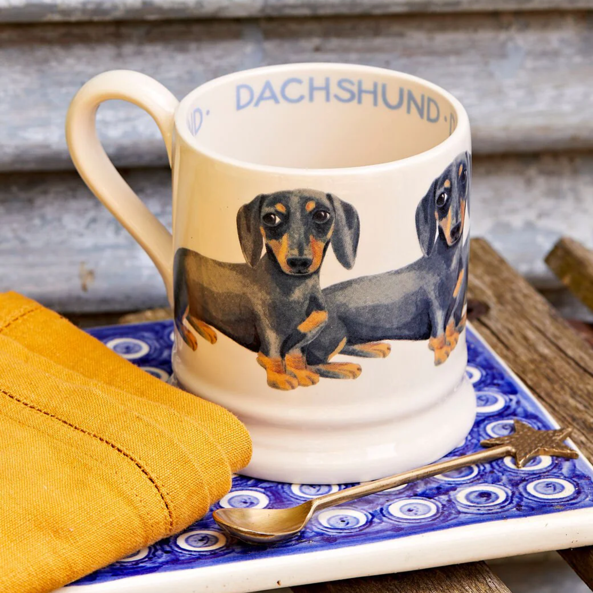 Dogs Black & Tan Dachshund 1/2 Pint Mug