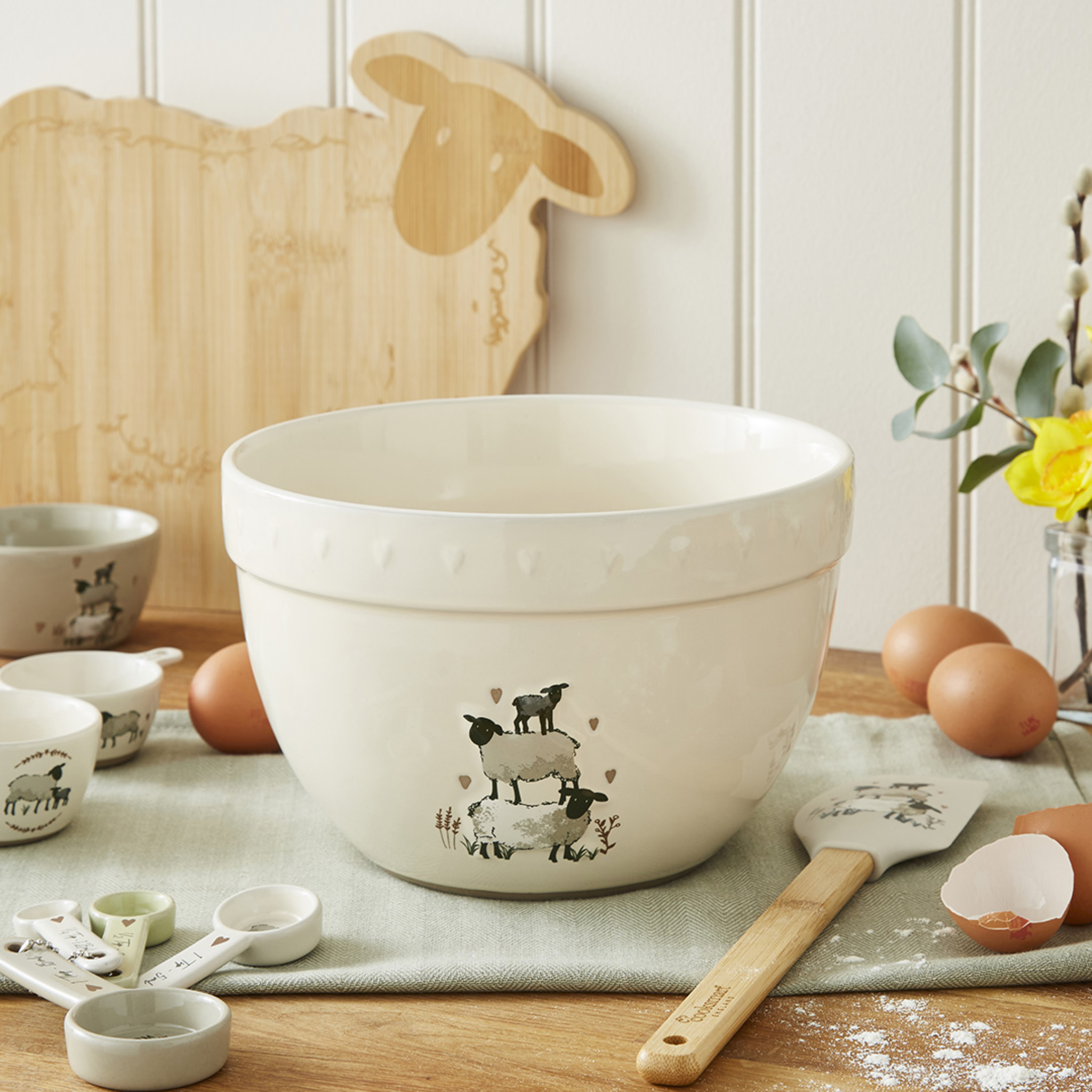 Ceramic Mixing Bowl Highland Sheep