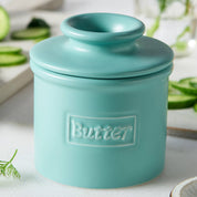 The Original Butter Bell® Crock Cafe Matte Aqua