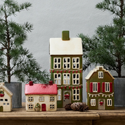 Alsace Tea Light Grande Chalet Christmas Green