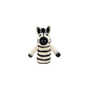 Felted Finger Puppet Zebra