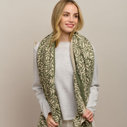 Green Wild Rose Scarf