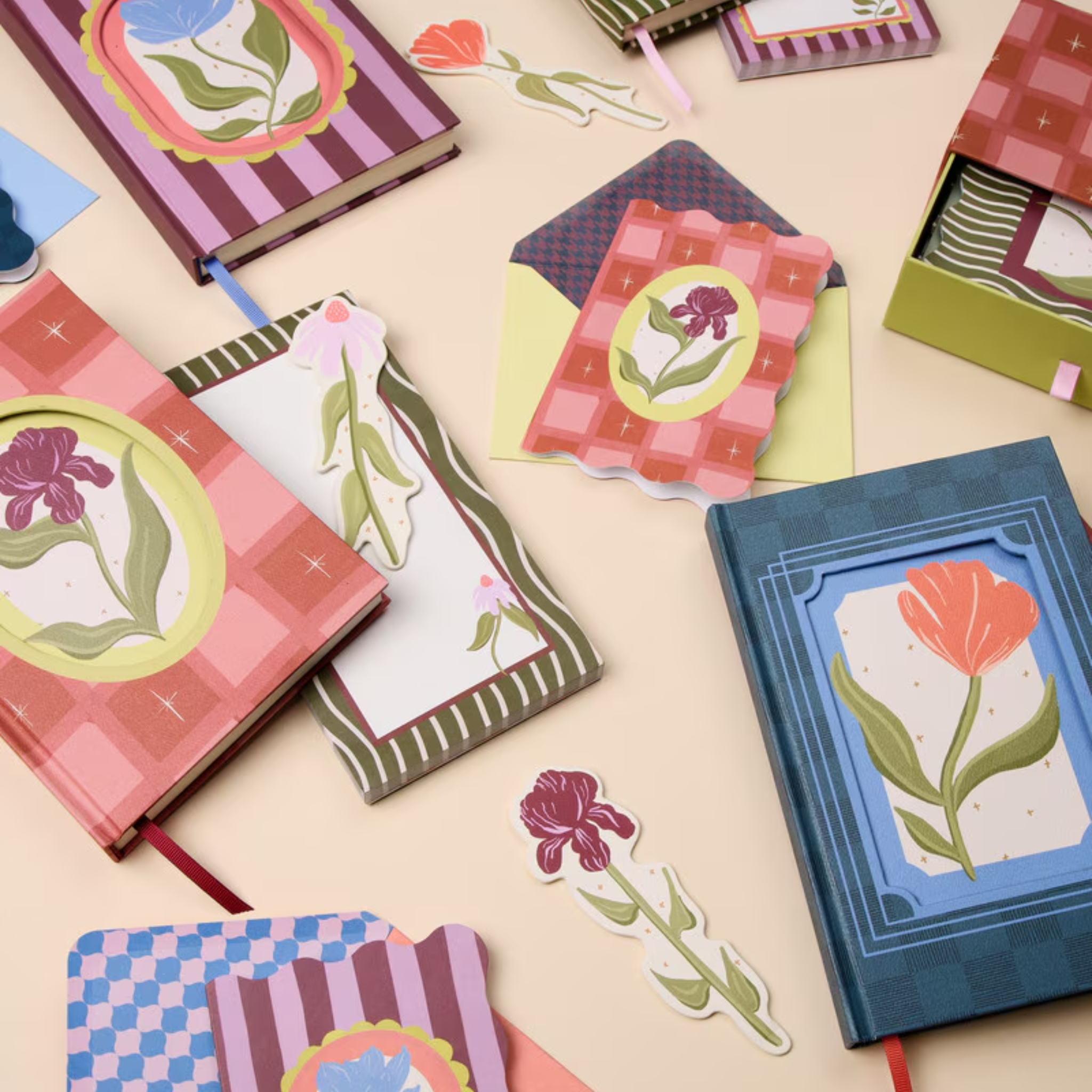 Framed Floral Die-Cut Bound Journal Poppy