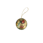 Christmas Tin Bauble Robin
