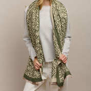 Green Wild Rose Scarf