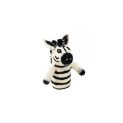 Felted Finger Puppet Zebra