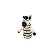 Felted Finger Puppet Zebra