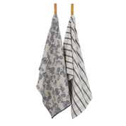 Berry & Bug Tea Towel Set Of 2 Blue