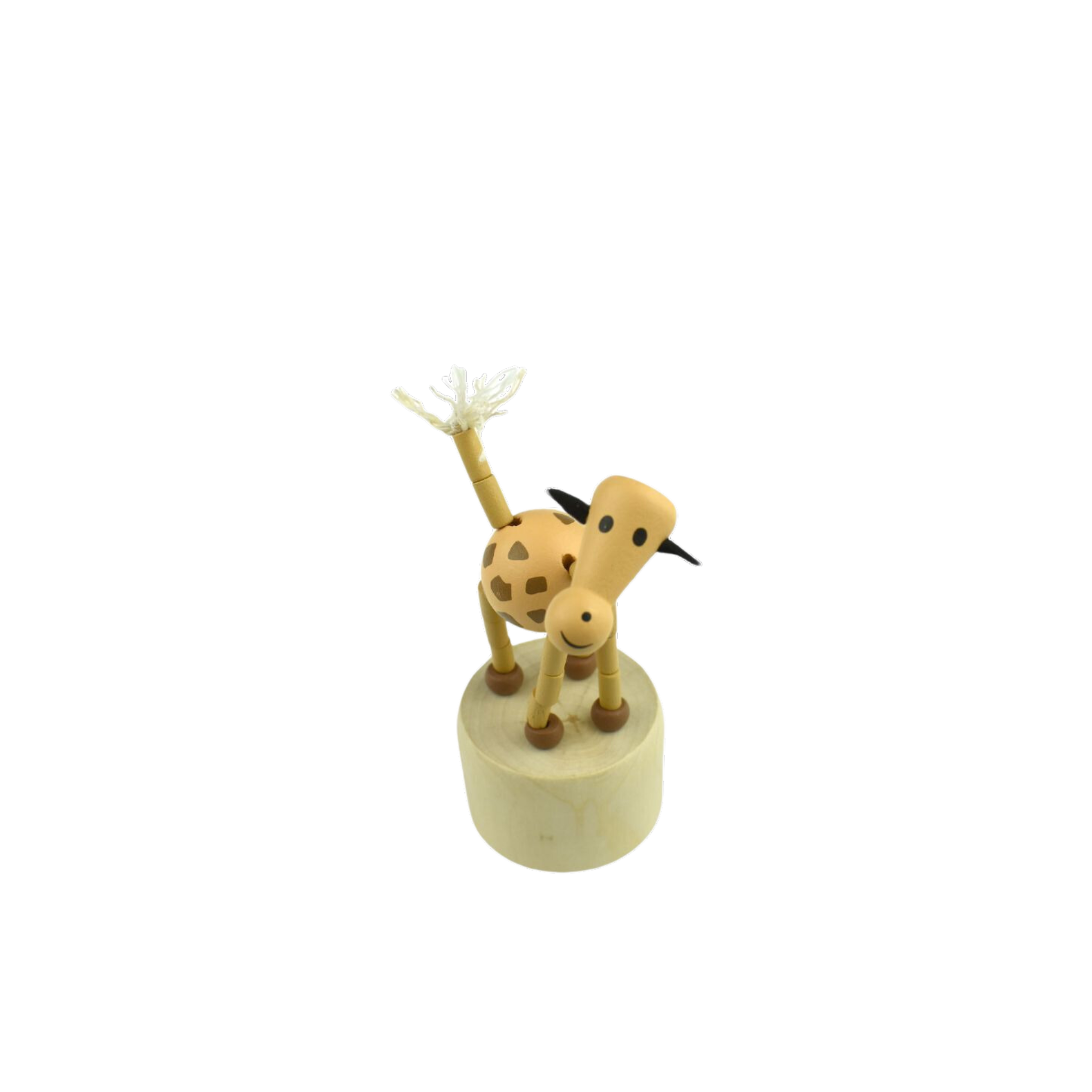 Wooden Dancing Push Puppet Jungle Animal Giraffe