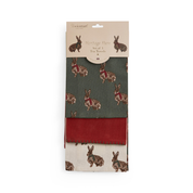 Heritage Hare 3 Pack Of Tea Towels