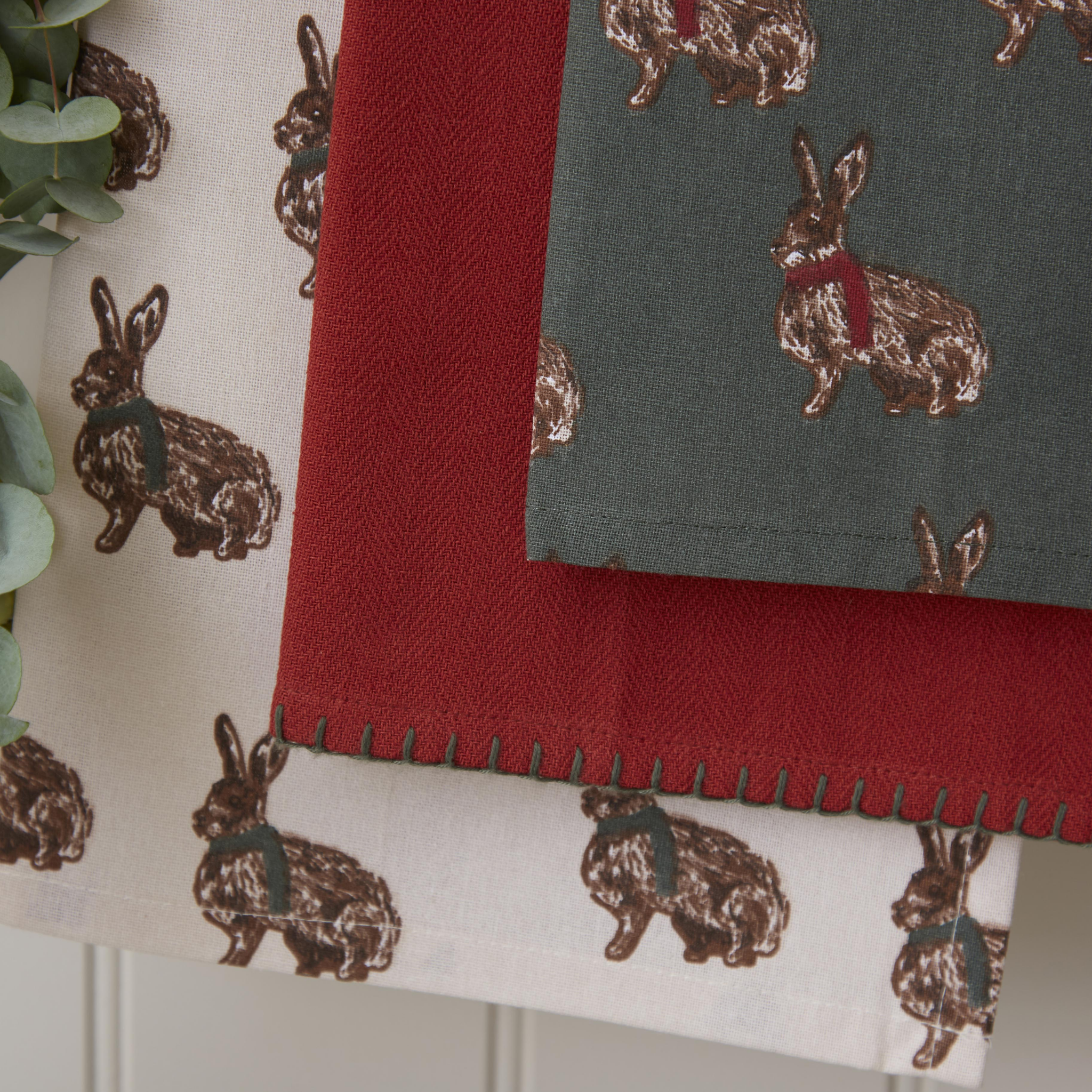 Heritage Hare 3 Pack Of Tea Towels