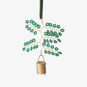 Hanging Beaded Bell Green