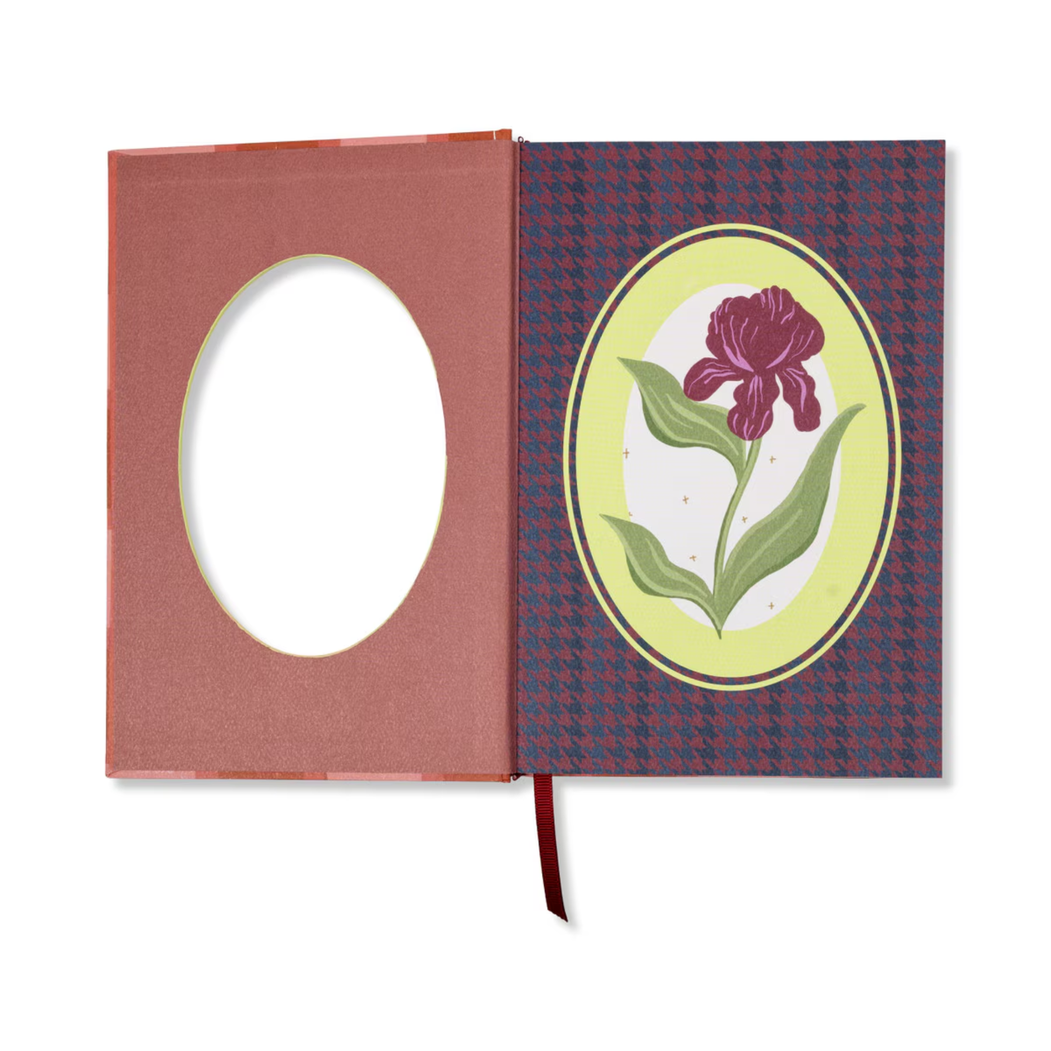 Framed Floral Die-Cut Bound Journal Iris