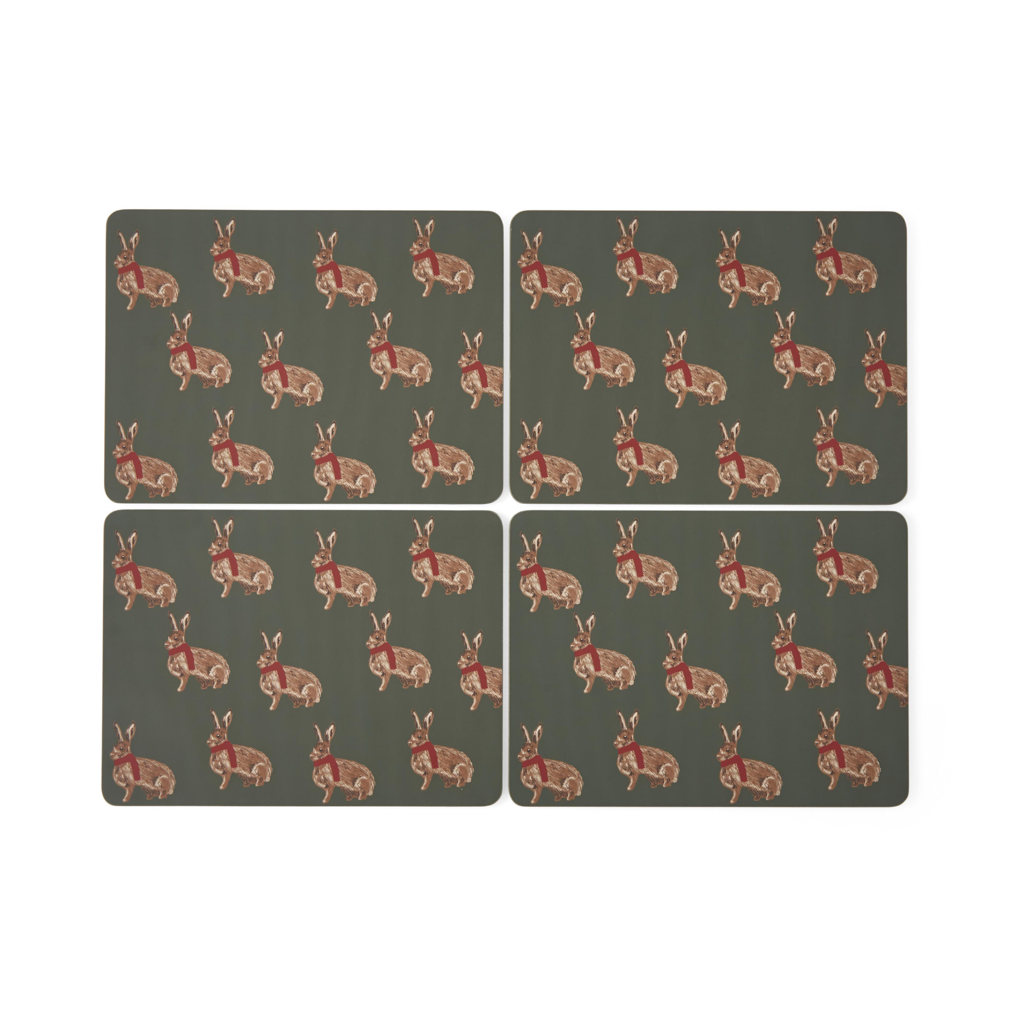 Heritage Hare Set Of 4 Placemats