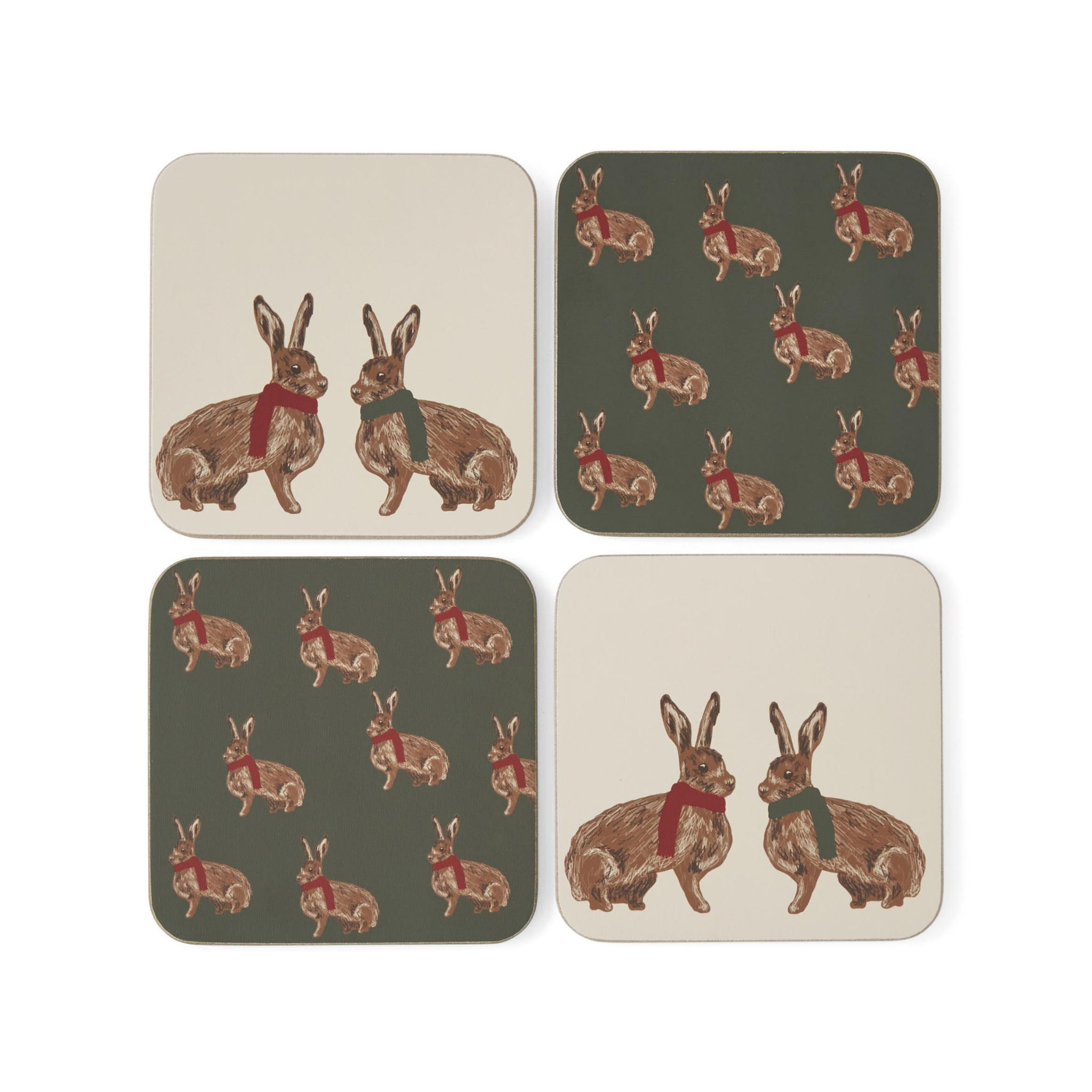 Heritage Hare Set Of 4 Coasters