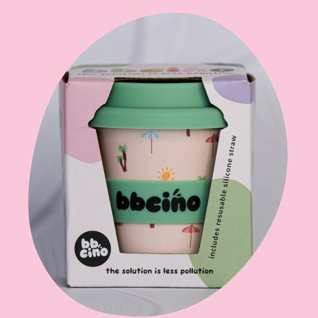 Reusable Babycino Bamboo Cup Life's a Beach 120ml