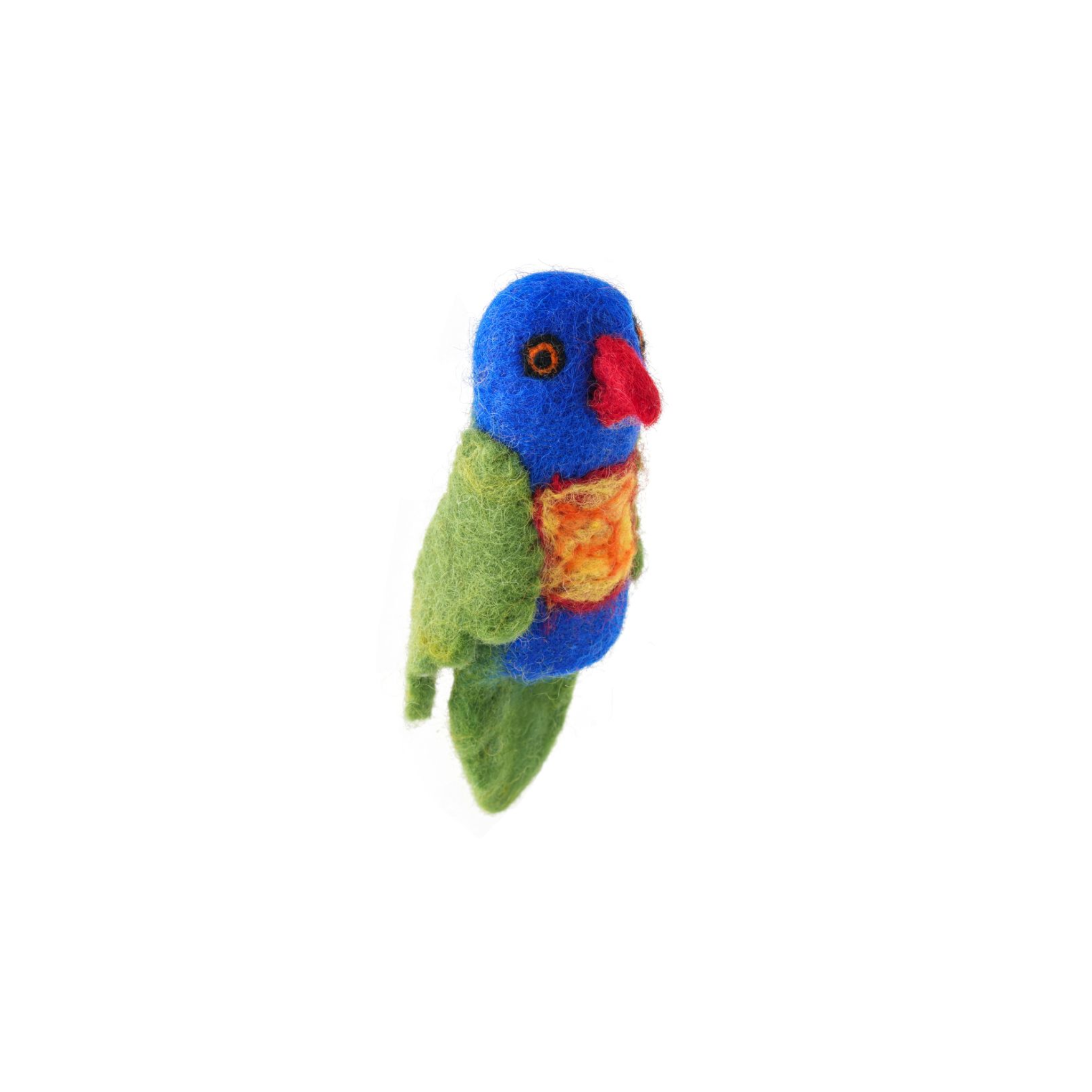 Handmade Felted Finger Puppet Lorikeet