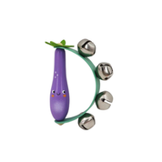 Wooden Veggie Handbell Eggplant