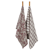 Berry & Bug Tea Towel Set Of 2 Red
