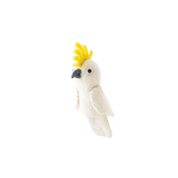 Handmade Felted Finger Puppet Cockatoo