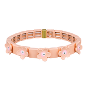Pink Daisy Pop Tile Bracelet