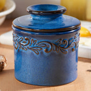 The Original Butter Bell® Crock Antique Denim Blue