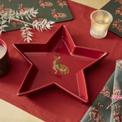 Heritage Hare Nibble & Dip Bowl Red Star