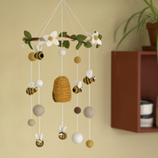 Handcrafted Felt Bee Mobile
